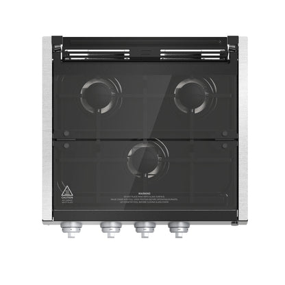 Furrion 3-Burner Gas RV Cooktop with Glass Cover - 20"