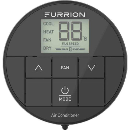 Furrion Chill® Standard Single-Zone Backlit LED RV Wall Thermostat - 2 Fan Speeds, Black (R410A Refrigerant Compatible) #FACW10ESSA-BL