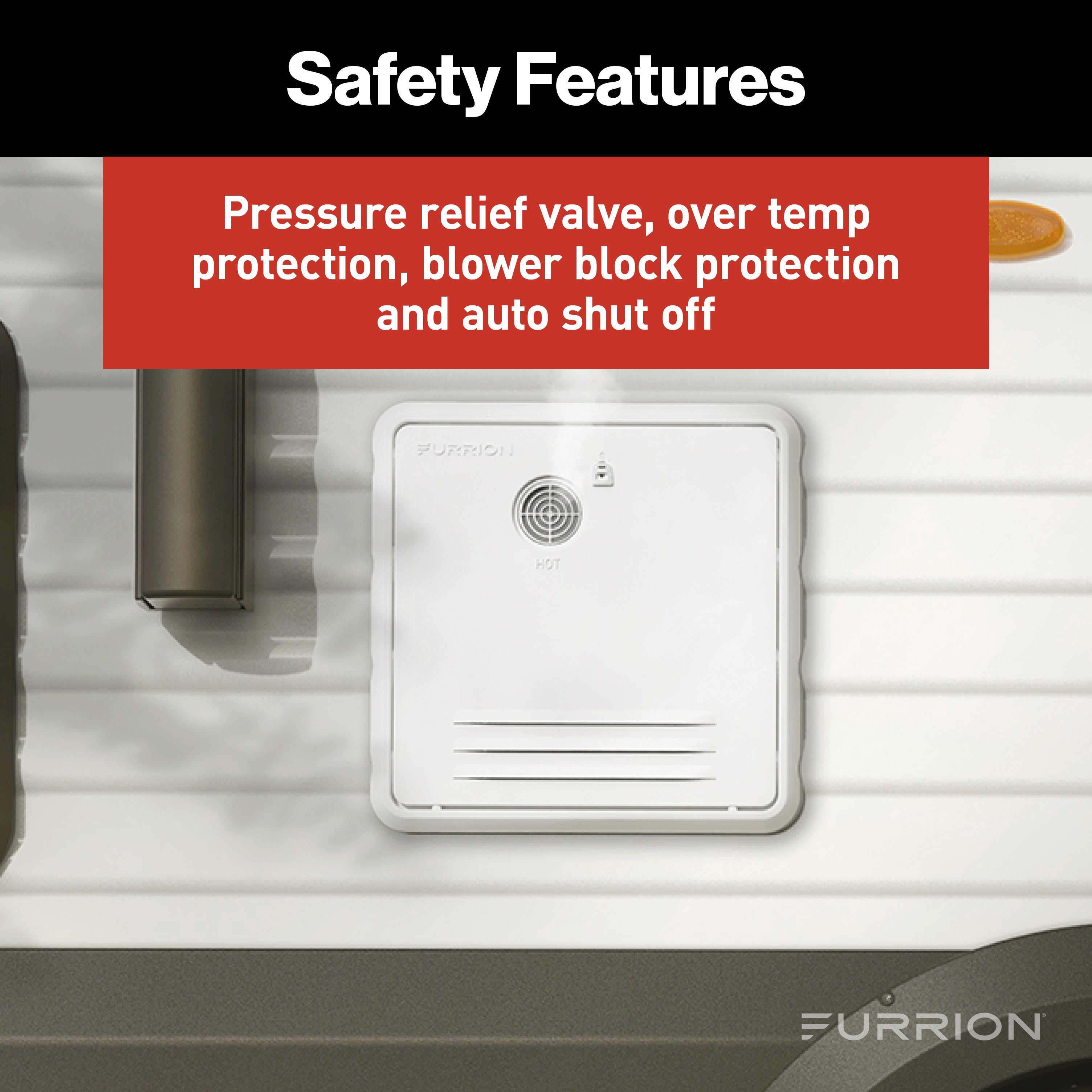 Furrion Tankless Gas Water Heater with Antifreeze Protection - 2.4GPM, White #FWH09AFA-AM