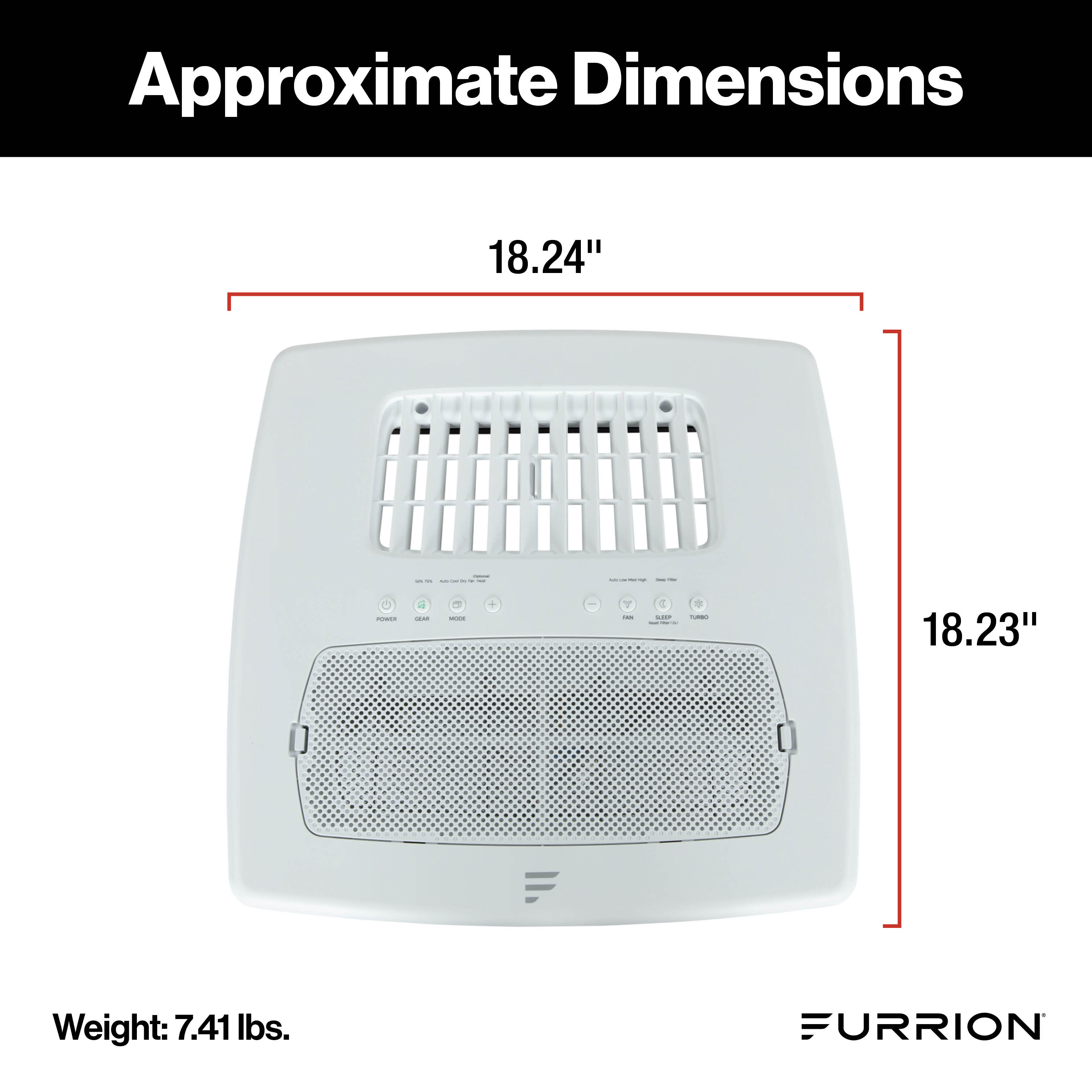 Furrion Chill® Cube Ducted Air Distribution Box (R32) with Remote - White #FACT18VSDA-PS-AM