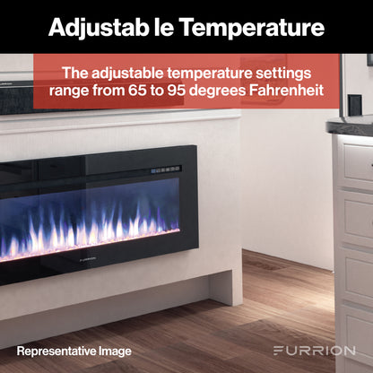 Furrion Built-In Electric RV Fireplace - Wood Platform