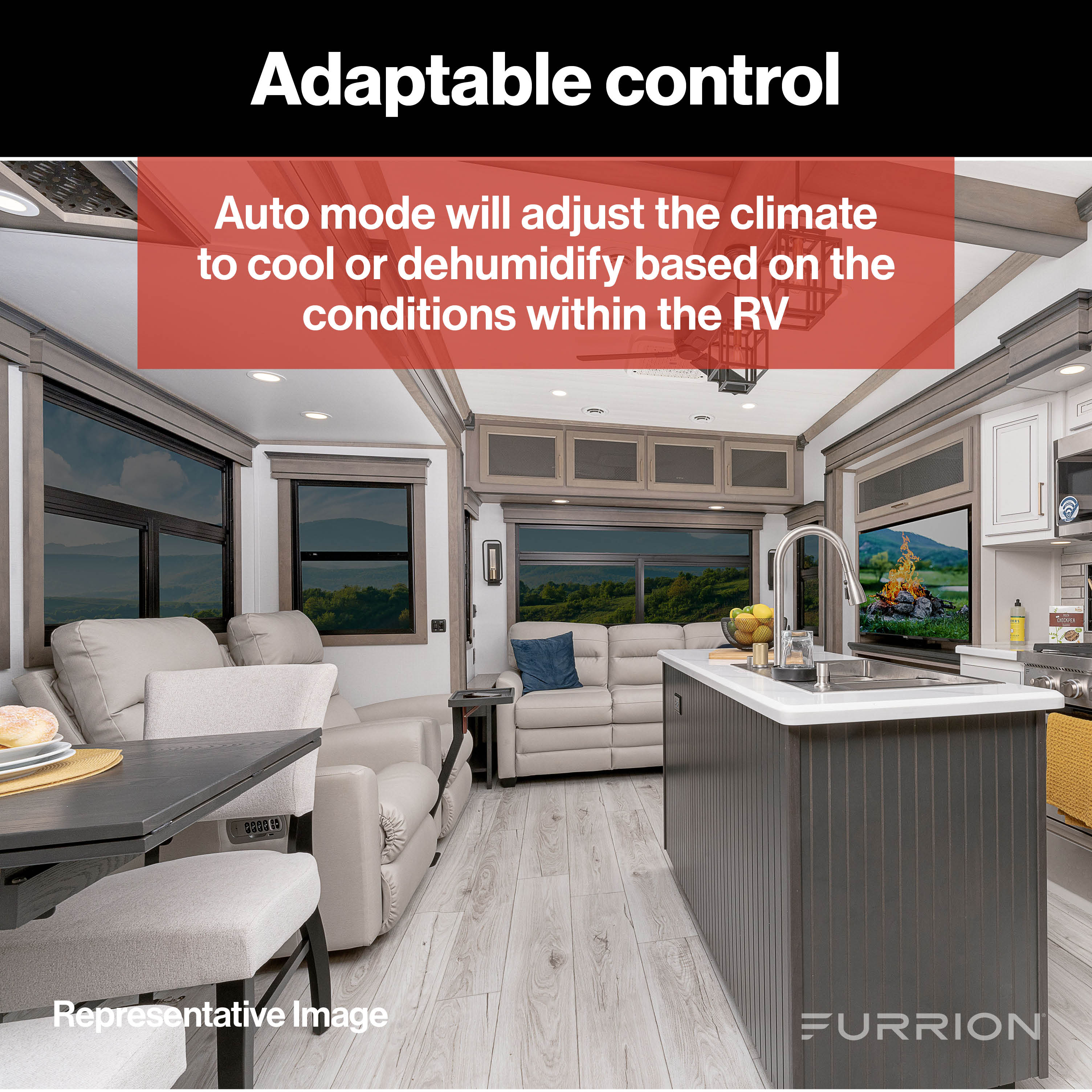 Furrion Chill® HE Low-Profile RV Rooftop Air Conditioner with Heat Pump (R32)