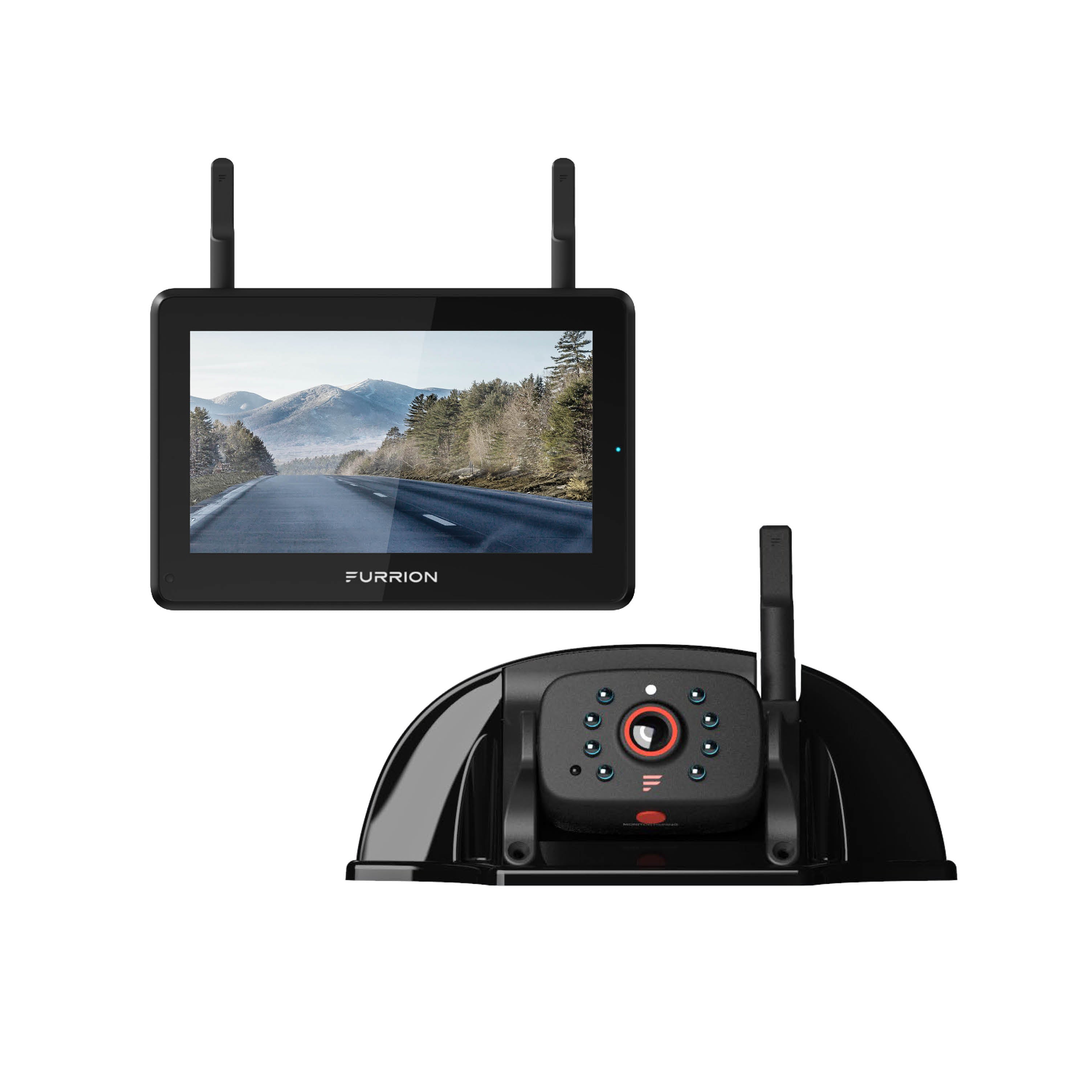 Furrion Vision S®+ RV Backup Camera System - 5" Monitor, Rear Sharkfin Camera #FOS5HTASF