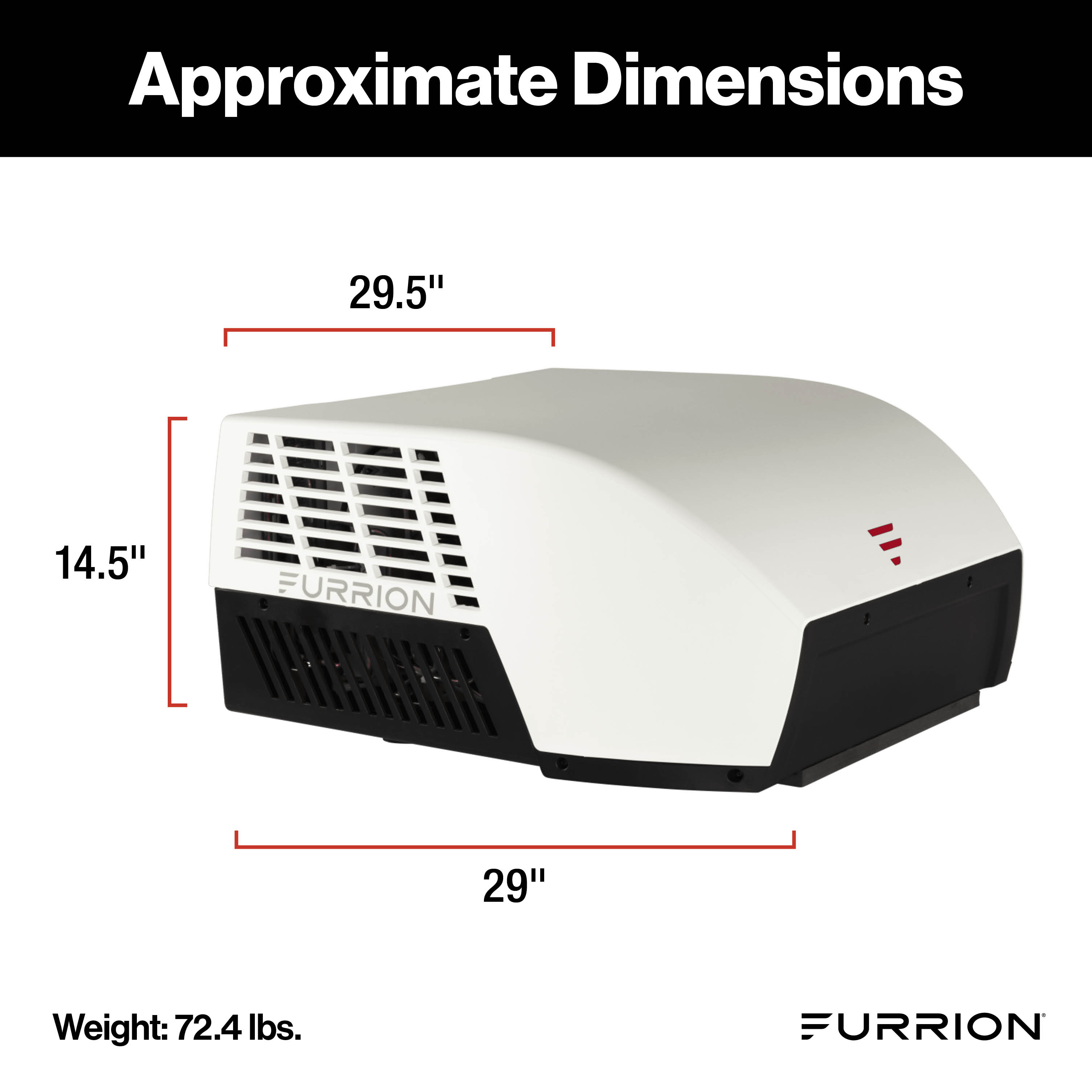Furrion Chill® Cube Variable Speed RV Rooftop Air Conditioner (R32) - 18K BTU, Non-Ducted