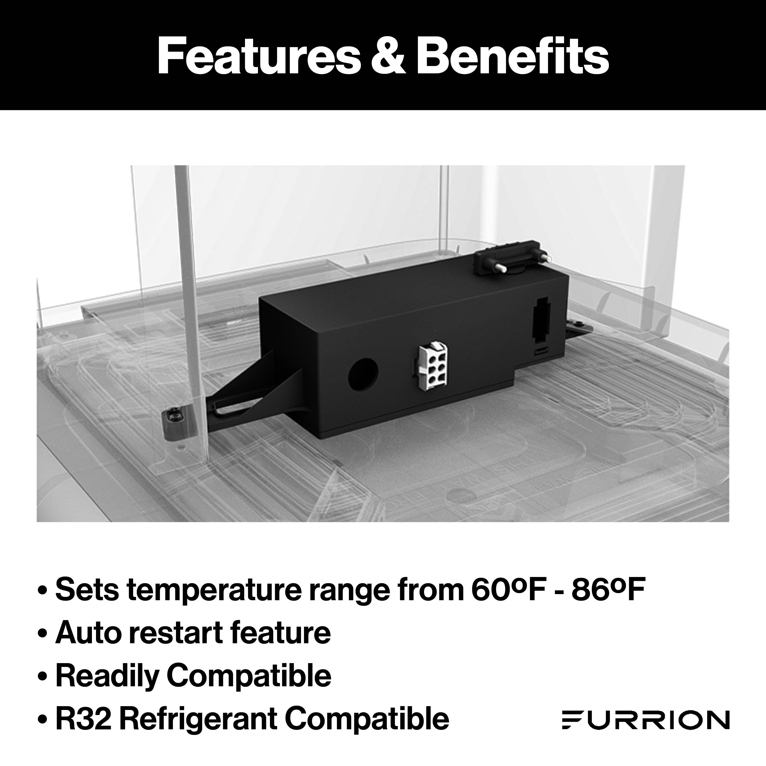 Furrion Standard Single Zone Controller for Chill HE Low-Profile RV Air Conditioner Systems (R32) #FACC12ESPA2-BL-AM