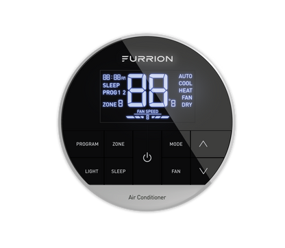 Furrion Chill® Multi-Zone RV Wall Thermostat - 3 Fan Speeds, Black (R410A Refrigerant Compatible) #FACW12ESZA-BL