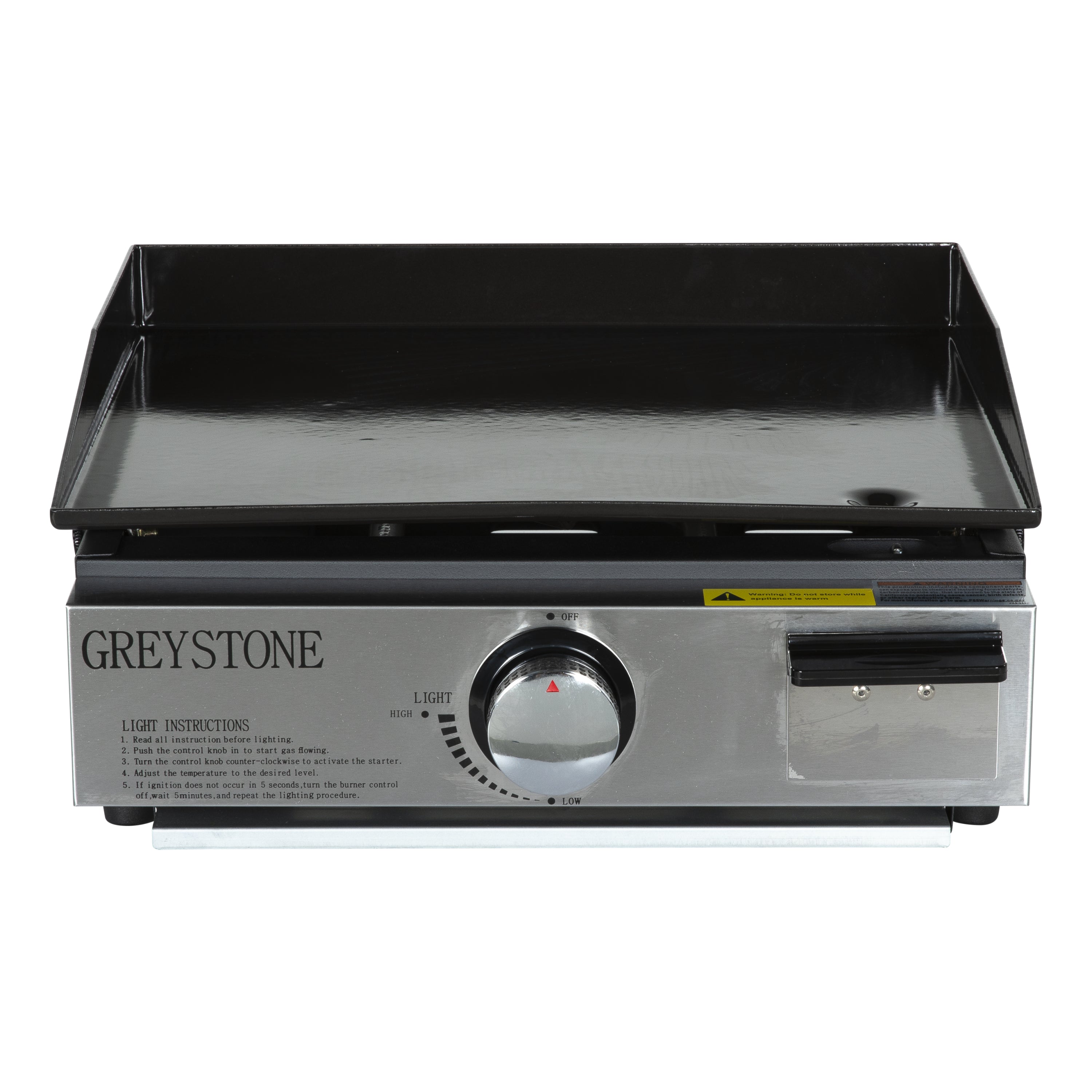 Greystone 17" Griddle/Grill Combo with Enamel Steel Cooking Plate & Grill Grate - 15,000 BTU LP Gas #BC1715D
