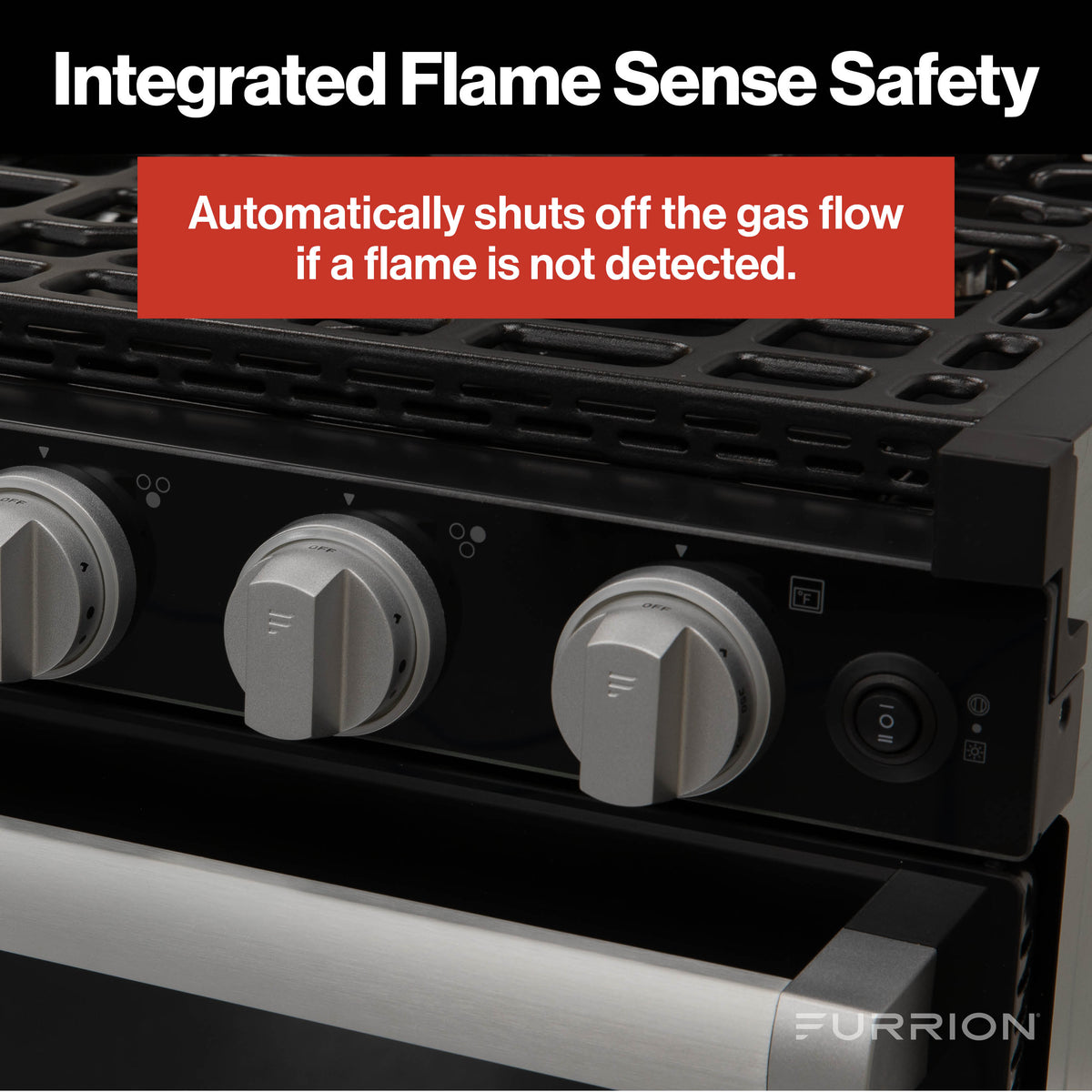 Furrion 3-Burner Gas RV Range with Flame Sense (FFD) - 21
