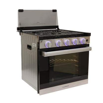 Furrion 3-Burner Gas RV Range with Flame Sense (FFD) - 21", Glass Cover 21-3-BURNER-ALL-GLASS-RANGE-FFD