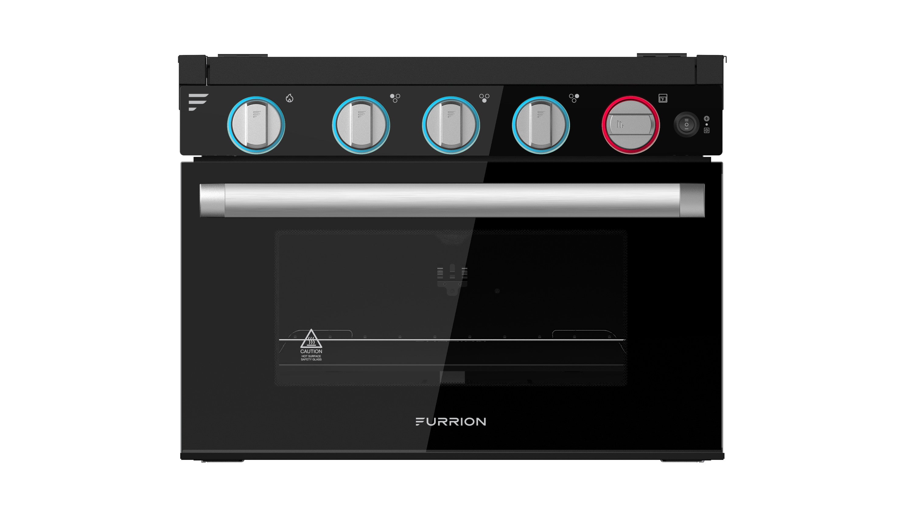 Furrion 3-Burner RV Gas Range Oven with Flame Sense (FFD) - 17", Glass Cover, Black & Stainless Steel Finish #FGR17G3MA2B-BG2023045674