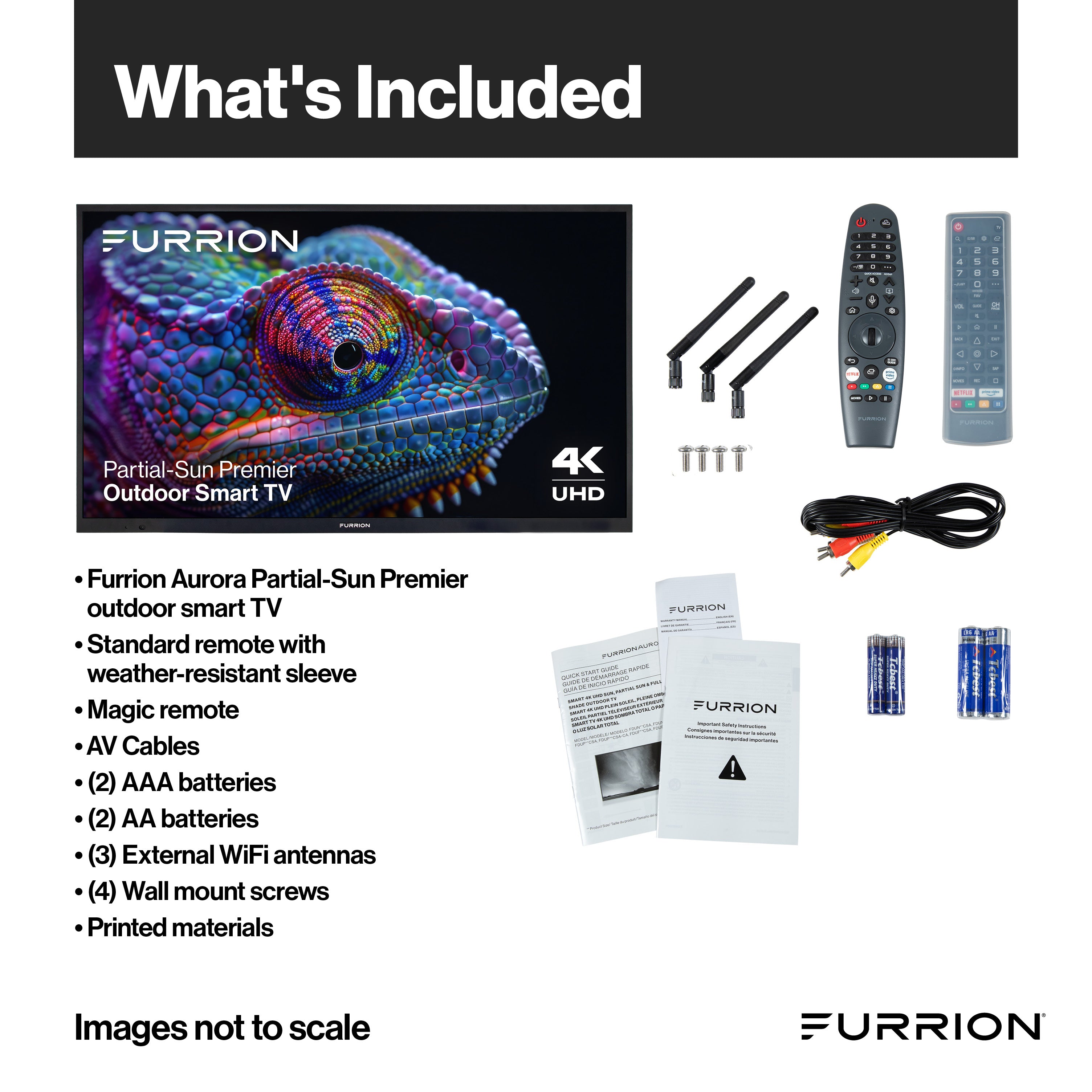 Furrion Aurora® Partial-Sun Premier 4K LED Outdoor Smart TV - 55" #FDUN55CSA2022260469
