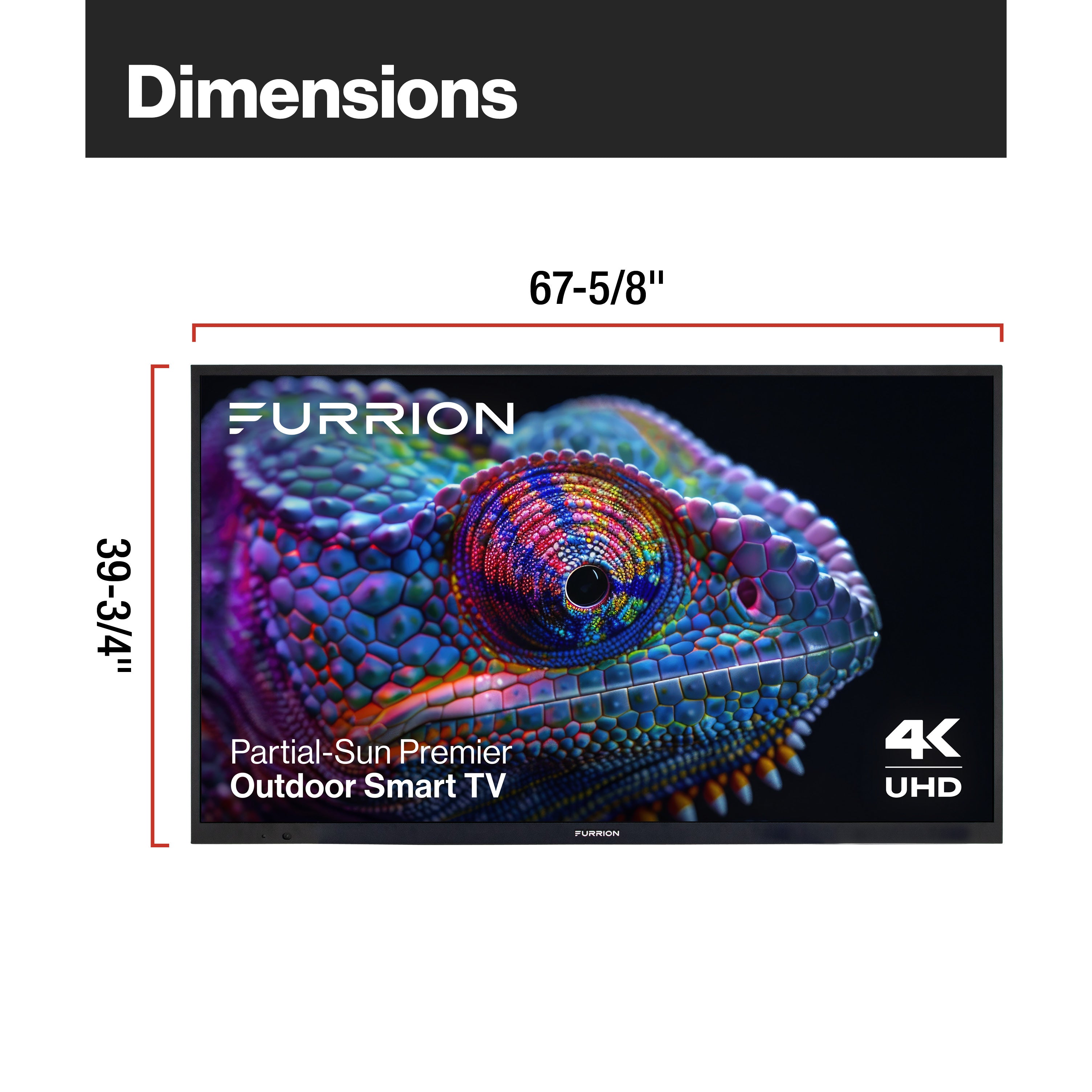 Furrion Aurora® Partial-Sun Premier 4K LED Outdoor Smart TV - 75" #FDUN75CSA2022260471