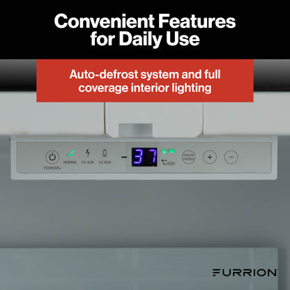 Furrion Built-In RV Refrigerator - 12V, 12 cu. ft., French Doors, Bottom Drawer Freezer, Black Glass Finish #FCR12DCGFA-BG 2024016838