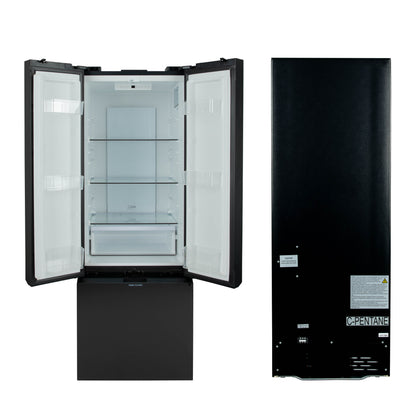Furrion Built-In RV Refrigerator - 12V, 12 cu. ft., French Doors, Bottom Drawer Freezer, Black Glass Finish #FCR12DCGFA-BG 2024016838