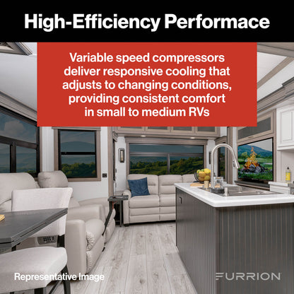 Furrion Chill® Cube 15K Low-Profile Variable Speed RV Rooftop Air Conditioner with Heat Pump LOW-PROFILE-R32-AC-HEAT-PUMP-VARIABLE-SPEED