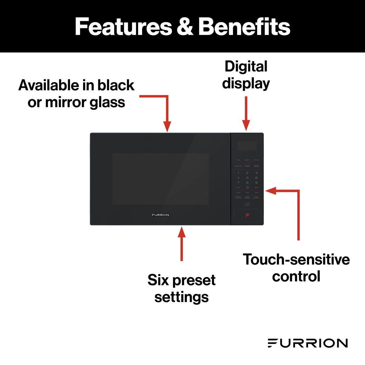 Furrion RV Microwave - 0.9 cu. ft, Black #FMSN09-BL