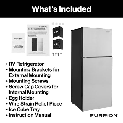 Furrion RV Refrigerator - 12V, 10.6 cu. ft. FURRION-10-6-CUFT-12V-2-DOOR-REFRIGERATOR