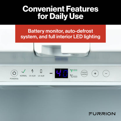 Furrion RV Refrigerator - 12V, 10.7 cu. ft., French Doors, Bottom Drawer Freezer FRENCH-DOOR-10-7-CF-12V-REFRIGERATOR
