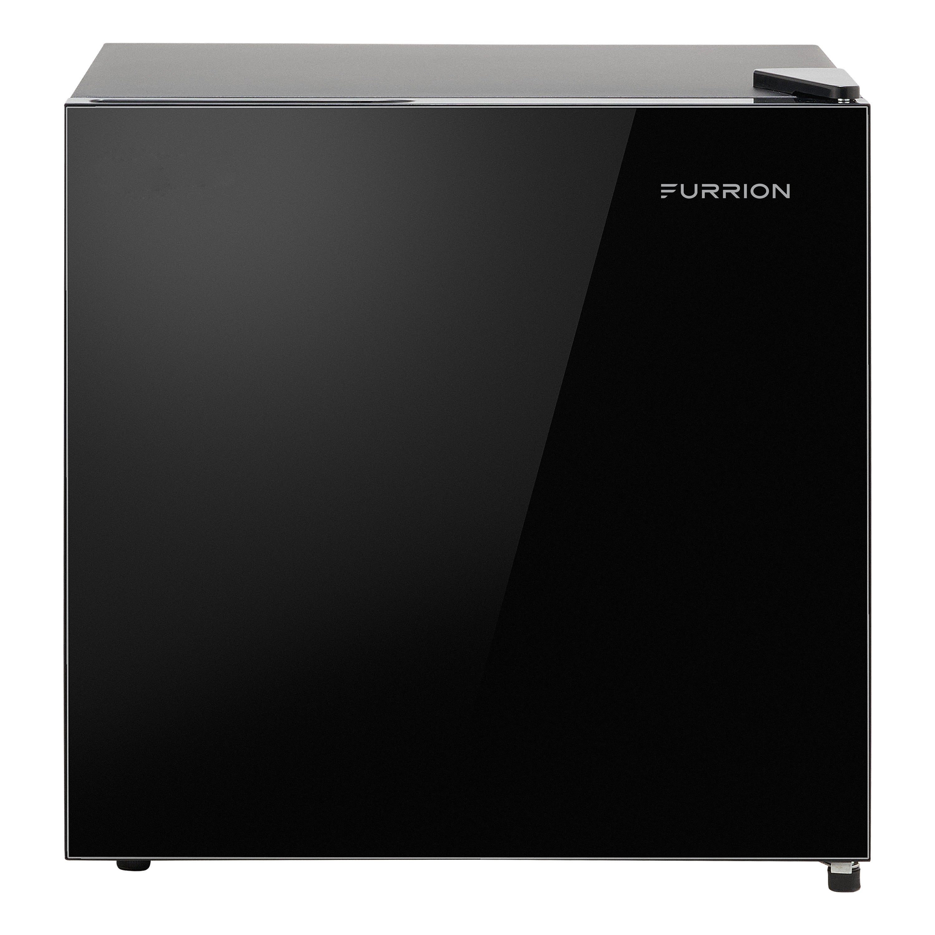 Furrion RV Refrigerator - 12V, 1.6 cu. ft., Black Glass Finish 1-6-CUFT-12V-REFRIGERATOR-NO-FREEZER