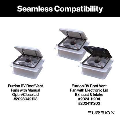 Furrion RV Roof Vent Fan Replacement Lid Kit - 16-5/16" x 4" x 16-3/8" White #C-FVF14D90A-PS-009 2023054272