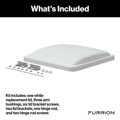 Furrion RV Roof Vent Fan Replacement Lid Kit - 16-5/16" x 4" x 16-3/8" White #C-FVF14D90A-PS-009 2023054272