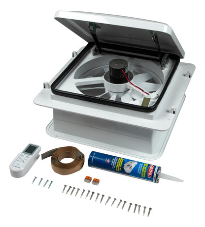 Furrion RV Roof Vent Fan with Electronic Lid Exhaust & Intake - 14" ELECTRIC-VENT-FAN-KIT