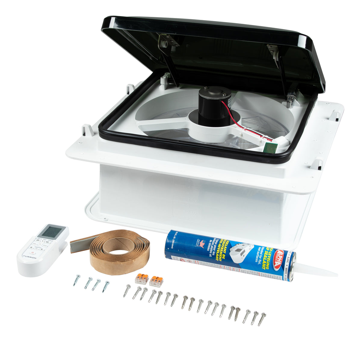 Furrion RV Roof Vent Fan with Electronic Lid Exhaust & Intake - 14" ELECTRIC-VENT-FAN-KIT