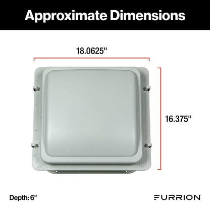 Furrion RV Roof Vent Fan with Lid Install Kit - 14" White #FVF14D90R6A-PS-AM 2023042193