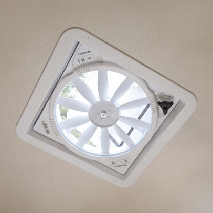 Furrion RV Roof Vent Fan with Lid Install Kit - 14" White #FVF14D90R6A-PS-AM 2023042193