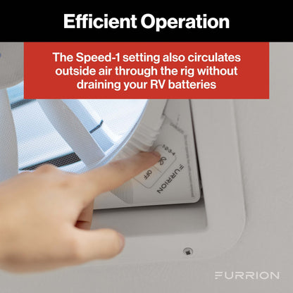 Furrion RV Roof Vent Fan with Lid Install Kit - 14" White #FVF14D90R6A-PS-AM 2023042193