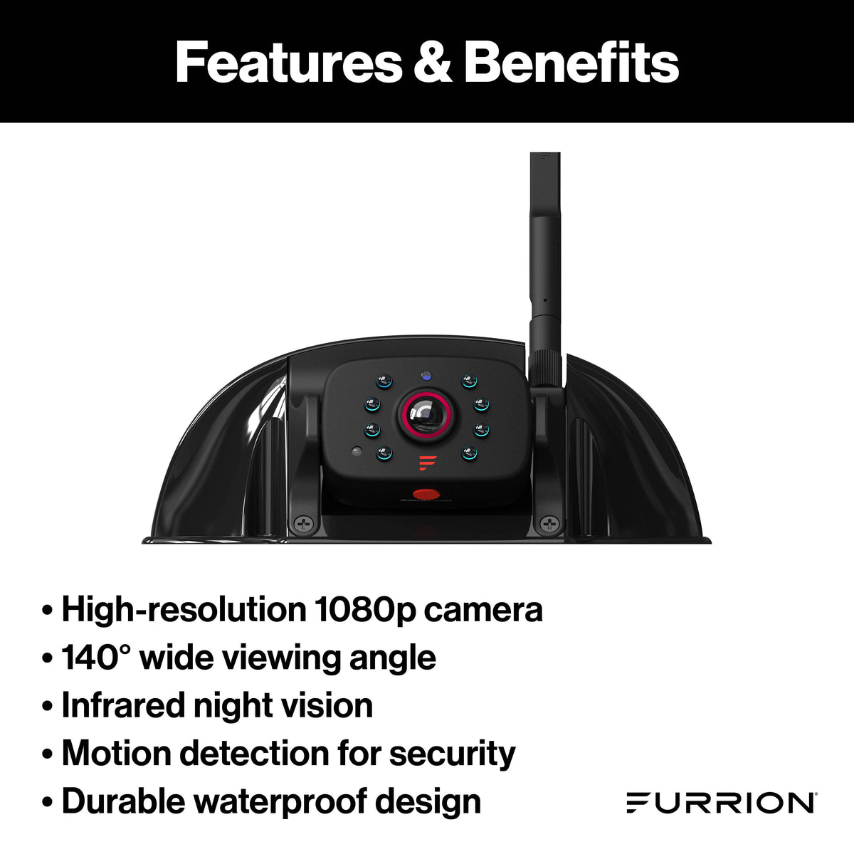 Furrion Vision S®+ RV Observation System - Sharkfin Camera with Bracket ...