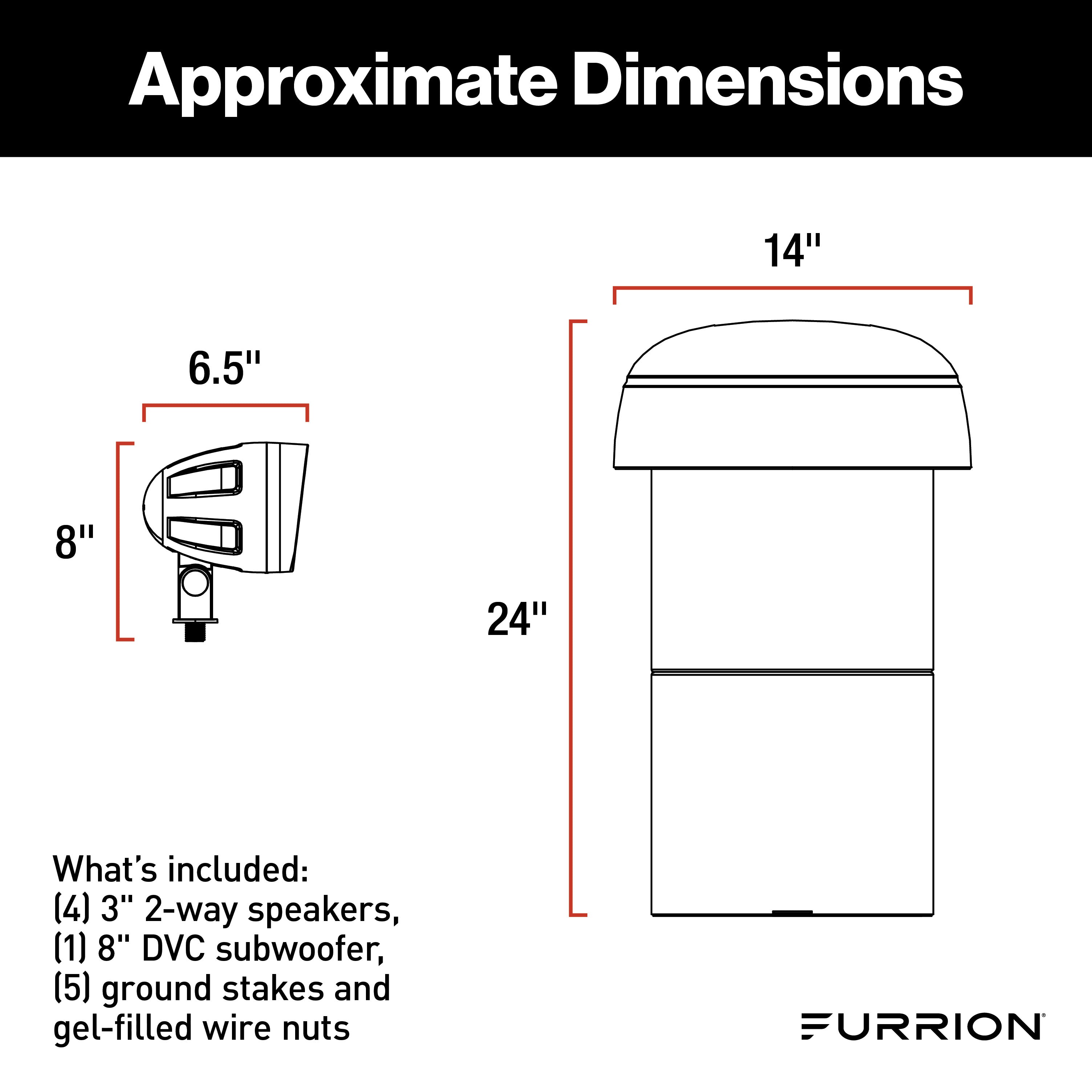 Furrion Aurora® 4.1 Landscape Speaker System Terrace Series