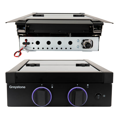 Greystone® by Furrion 2-Burner Gas RV Cooktop with Flame Sense (FFD) - 12", Glass Cover #GGH12D2MA1B-BL  2023045680