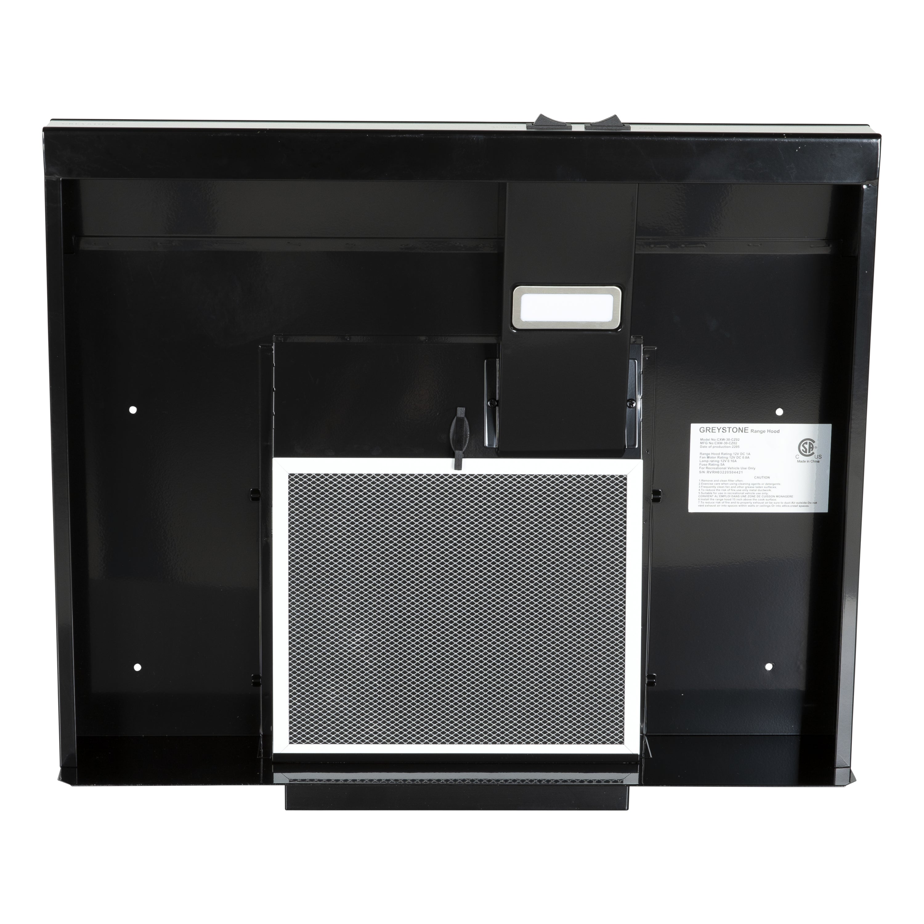 Greystone 22 Inch 12 Volt Range Hood