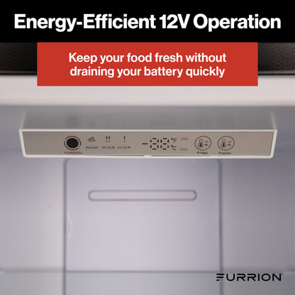 Furrion RV Refrigerator - 12V, 10.7 cu. ft., Dual Swing Doors, Bottom Door Freezer
