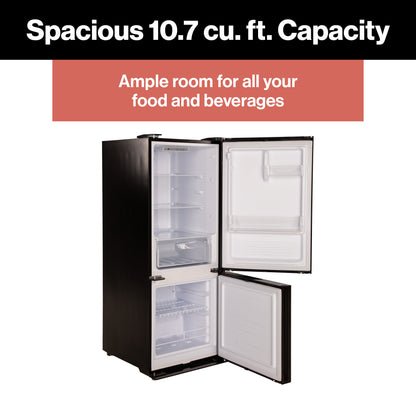 Furrion RV Refrigerator - 12V, 10.7 cu. ft., Dual Swing Doors, Bottom Door Freezer