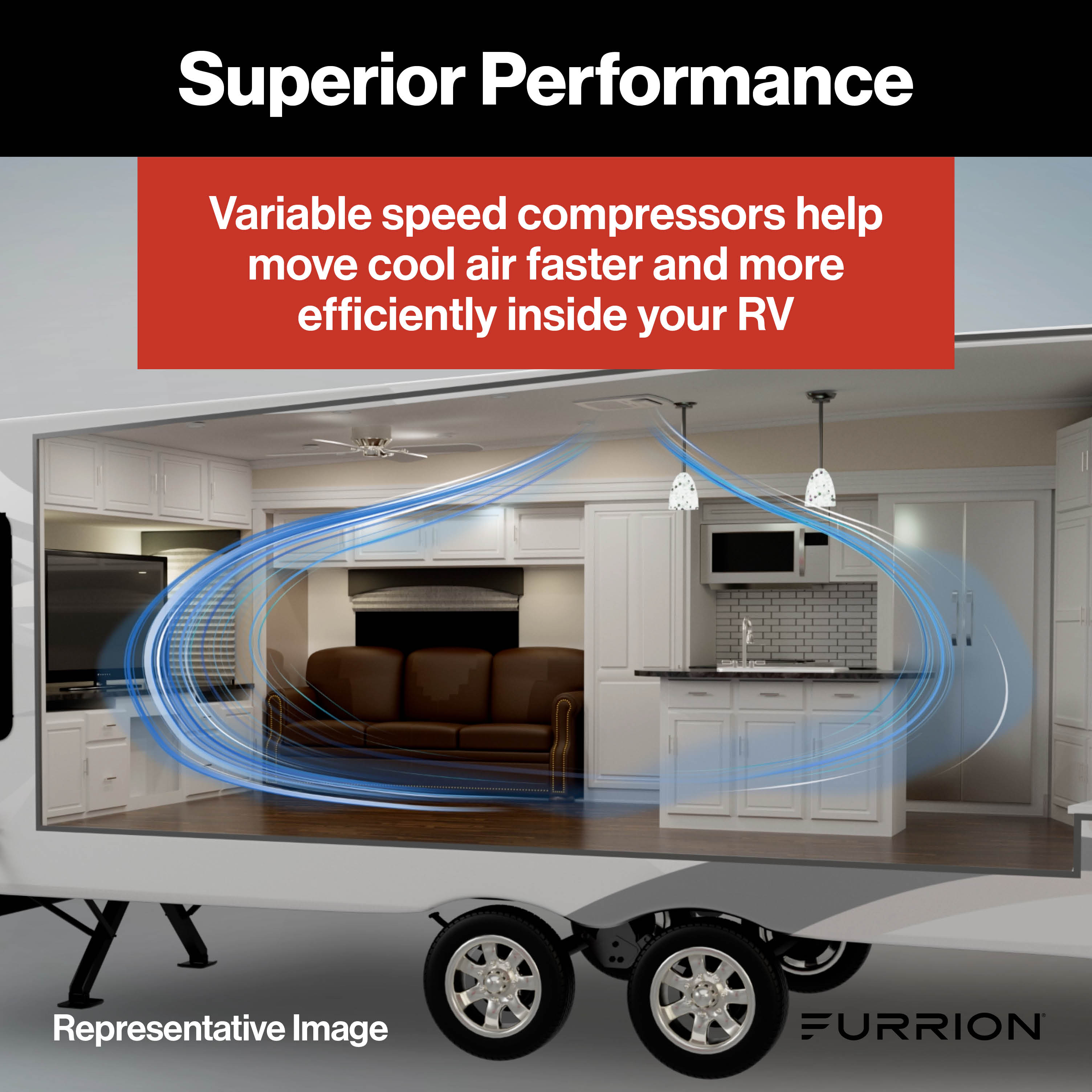 Furrion Chill® Cube Variable Speed RV Rooftop Air Conditioner (R32) - 18K BTU, Ducted