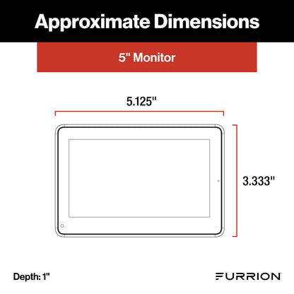 Furrion Vision S®+ RV Backup Camera System - 5" Monitor, Side Cameras, Rear Sharkfin Camera # FOS5HTAEN