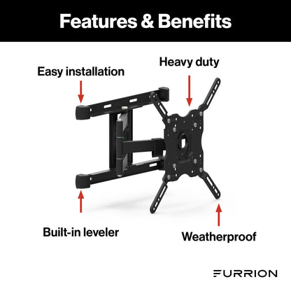 Furrion Aurora Universal Full-Motion Outdoor TV Wall Mount #F2AA001ABBK