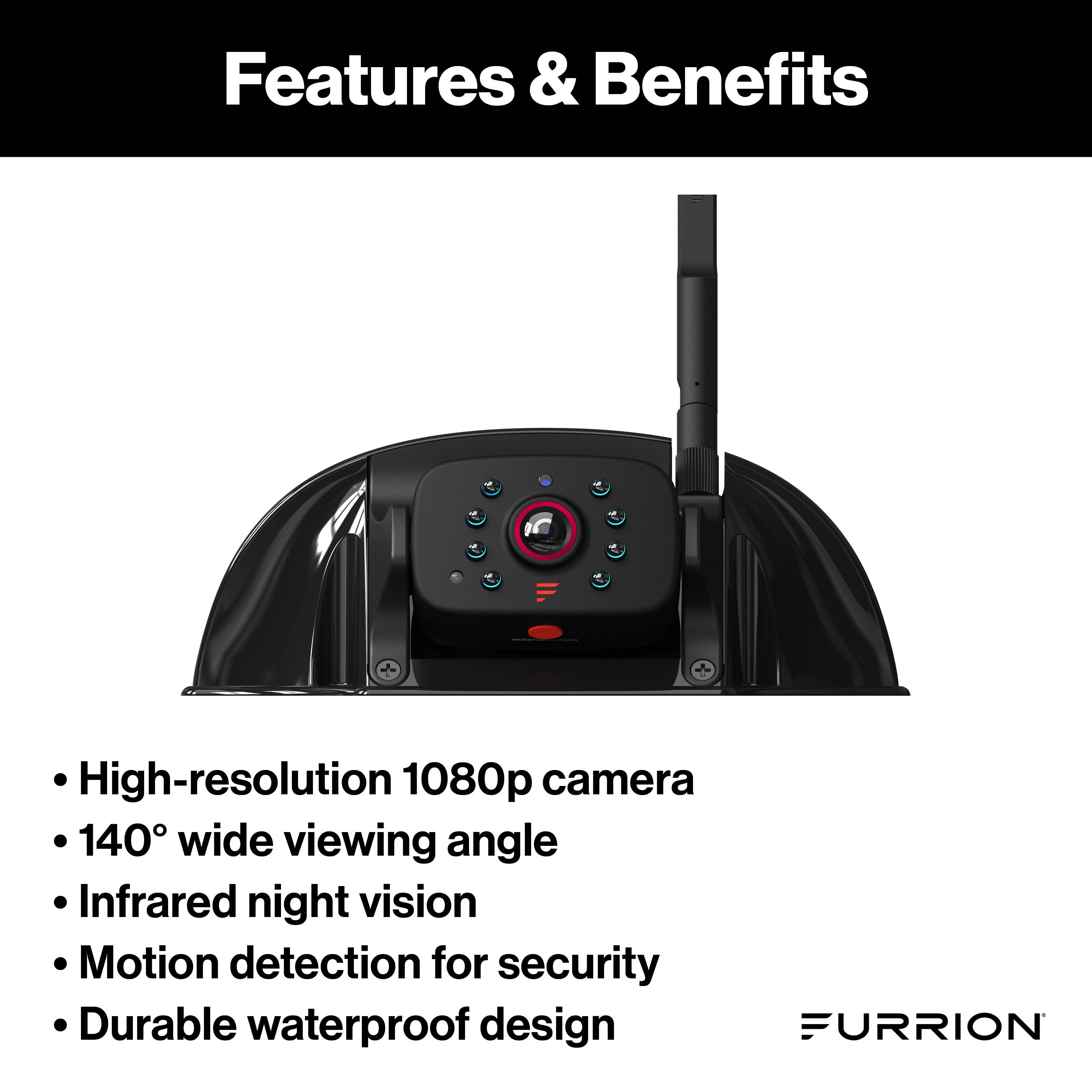 Furrion Vision S®+ RV Observation System - Sharkfin Camera with Bracket #FCNFDTASF