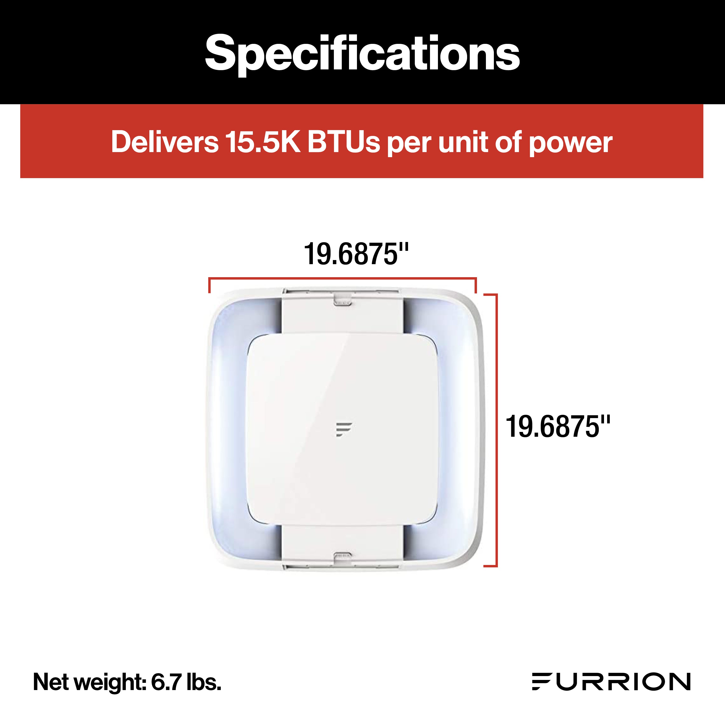 Furrion Chill® RV AC Air Distribution Box for Electronic Control/Thermostat with LED Light #FACT12LA-PS