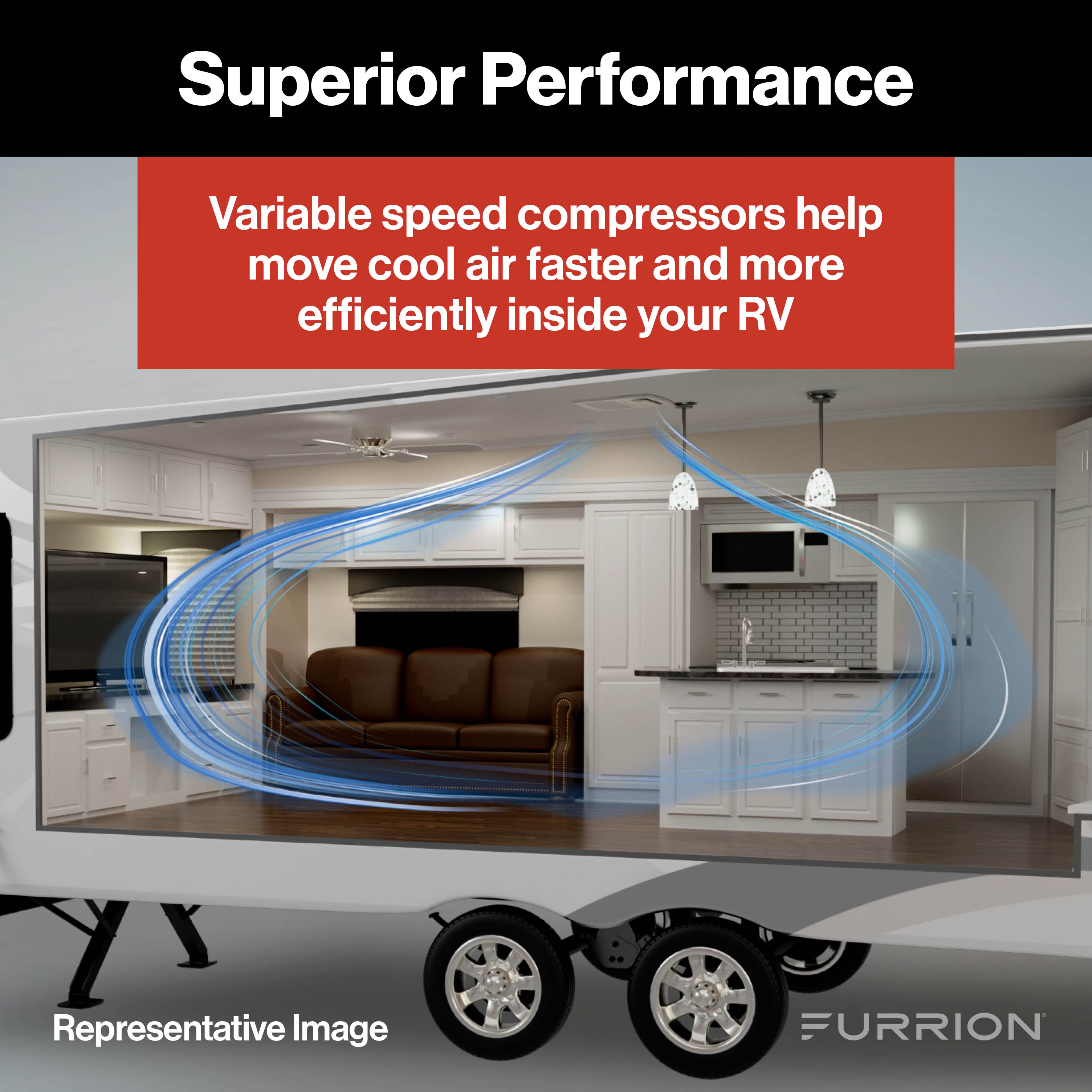 Furrion Chill® Cube Variable Speed RV Rooftop Air Conditioner (R32) - 18K BTU, Non-Ducted
