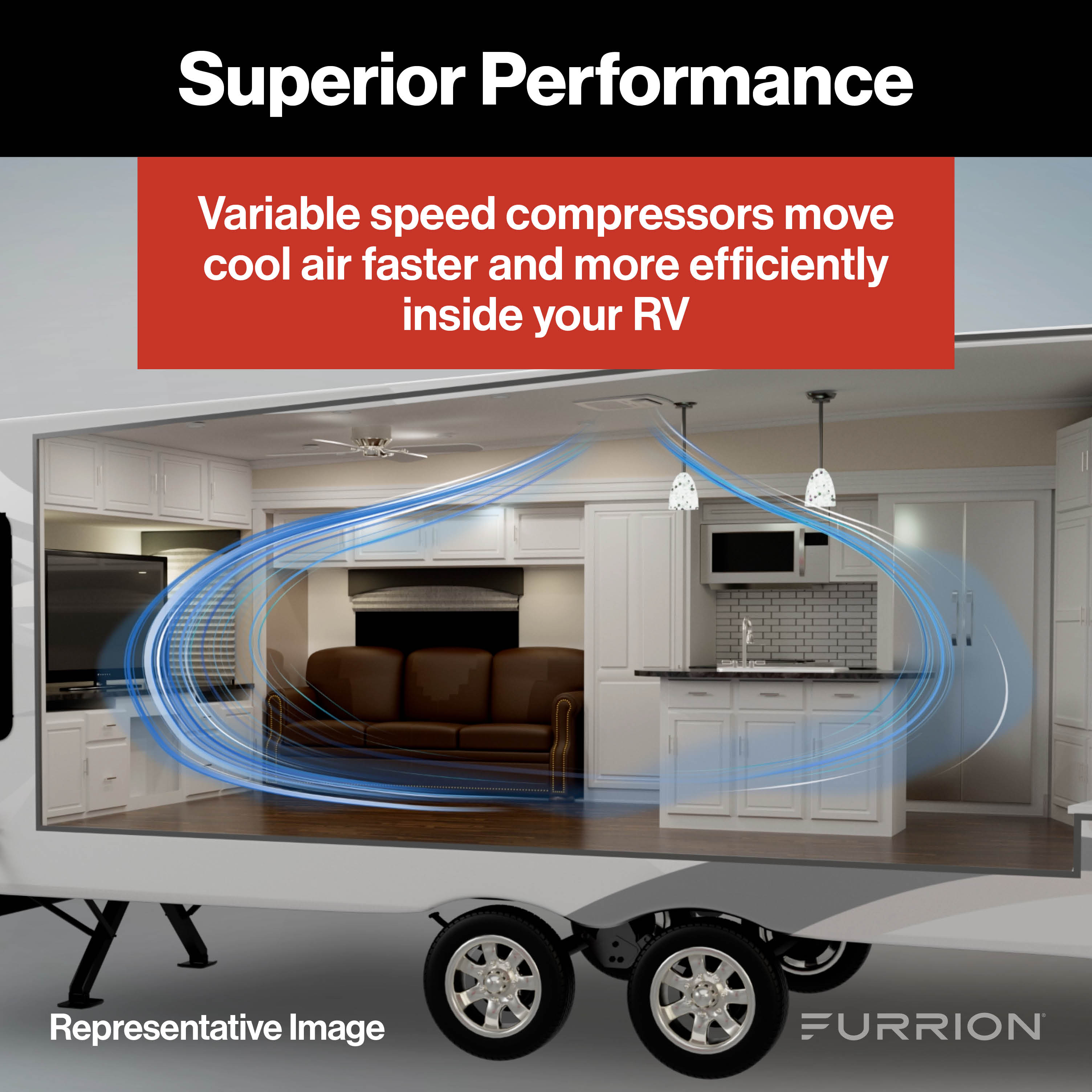 Furrion Chill® Cube Variable Speed RV Rooftop Air Conditioner (R32) - 18K BTU, Ducted