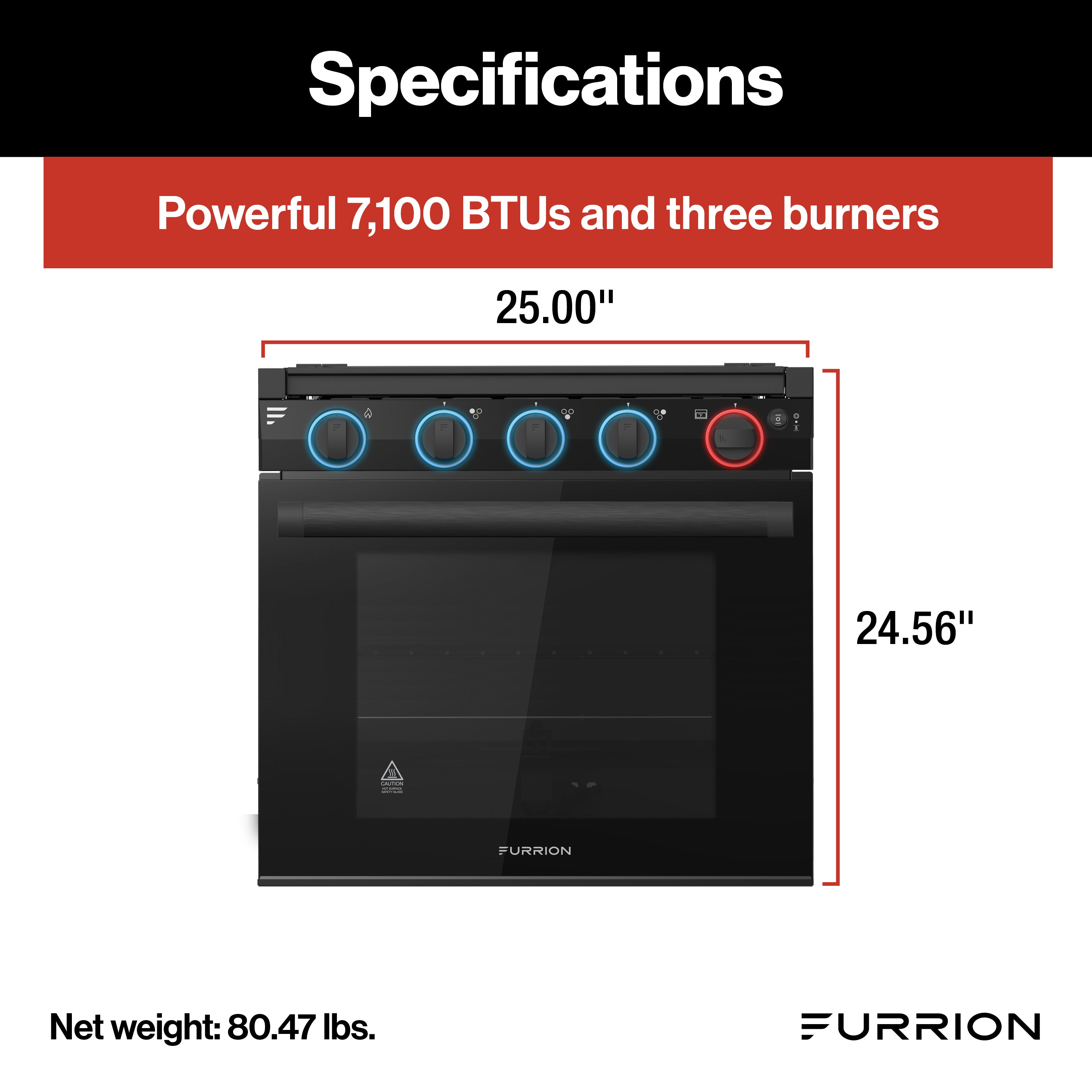Furrion 2-in-1 RV Gas Range Oven - 21"