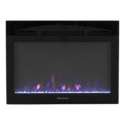 Greystone® 3-Color Crystal LED Wall Mount Fireplace - 26" with Remote #F2655BCFW