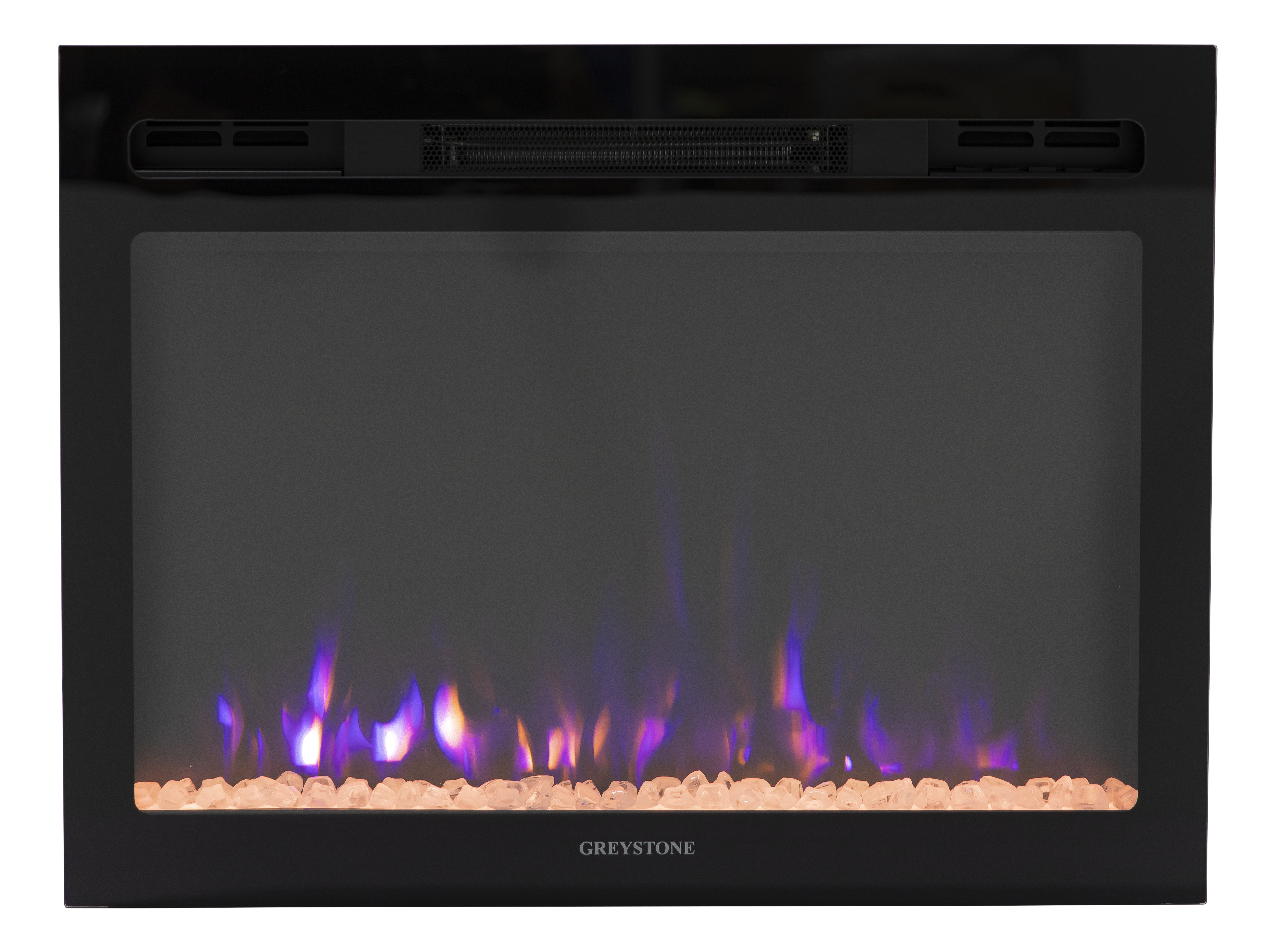 Greystone® 3-Color Crystal LED Wall Mount Fireplace - 26" with Remote #F2653BCFW