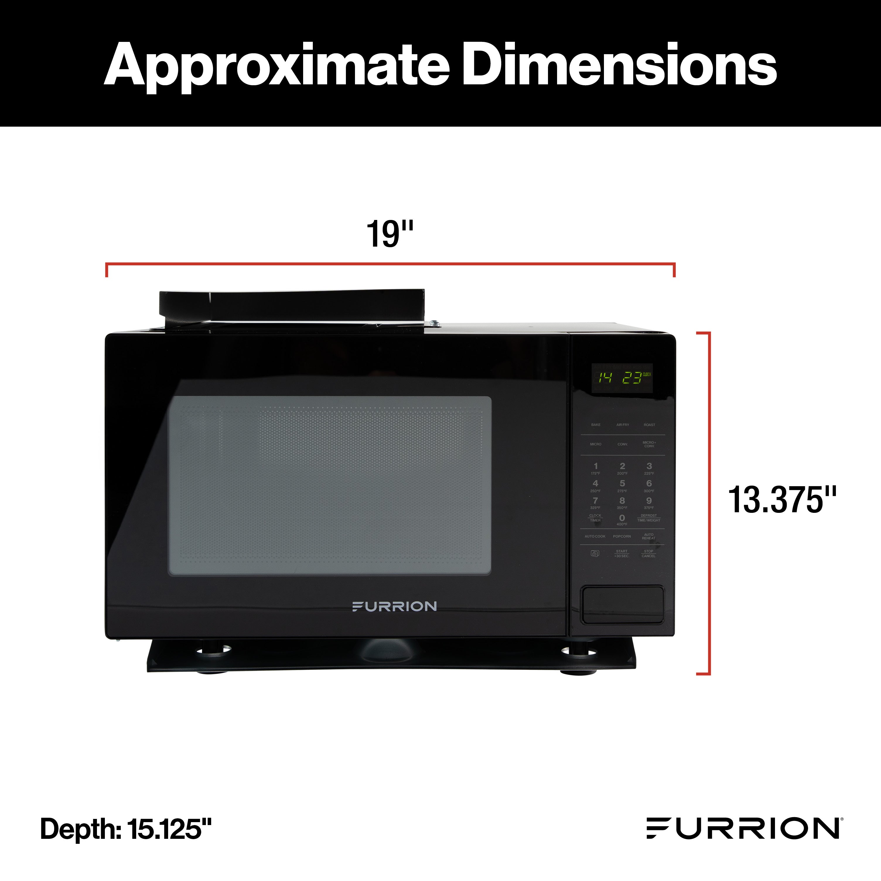 Furrion 0.9 cu. ft. Built-In Convection Microwave Oven with Air Fryer #FMAM09AC-BL
