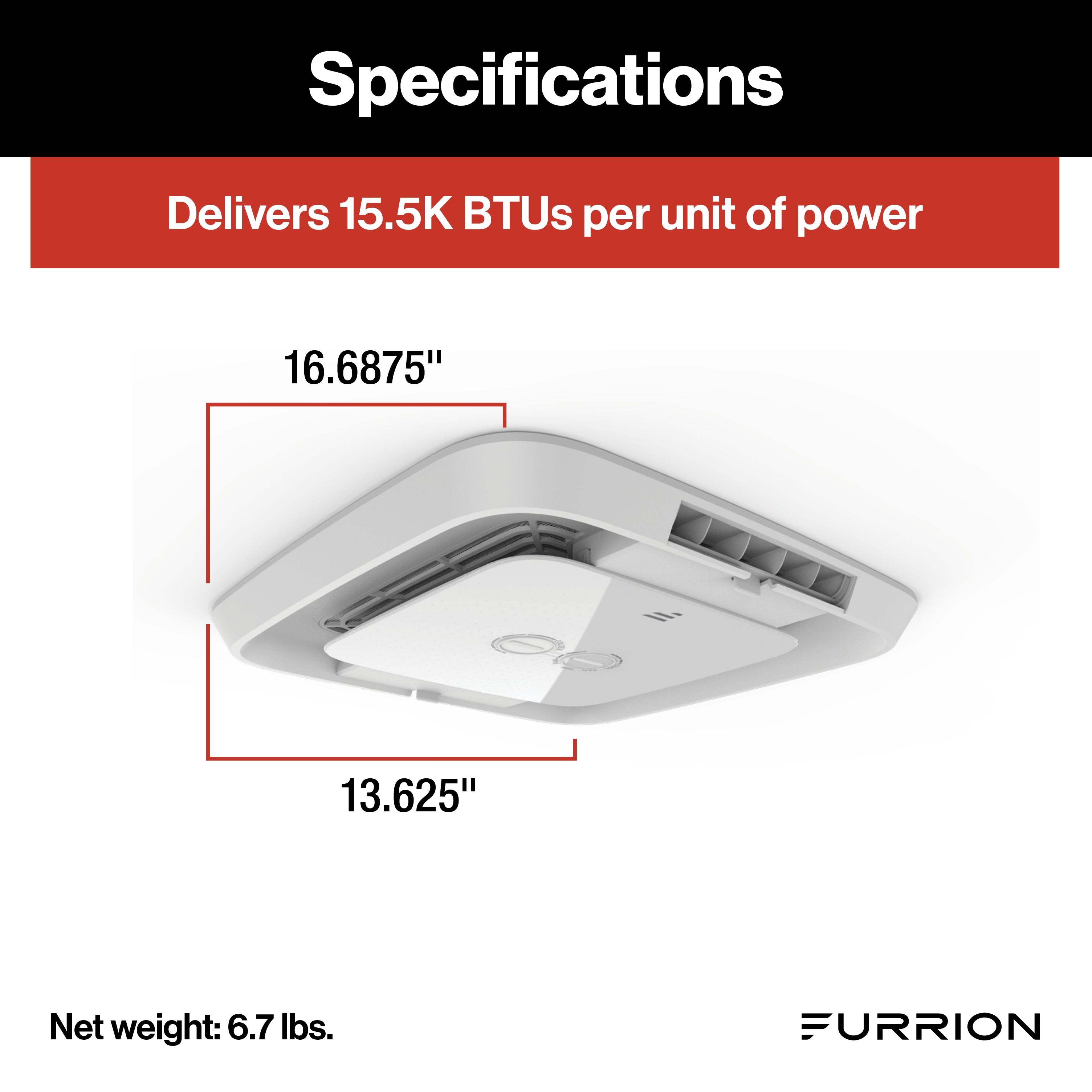 Furrion Chill® RV AC Air Distribution Box with Manual Single-Zone Control - White #FACT11MA-PS