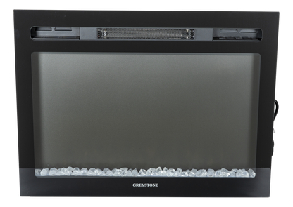 Greystone® 3-Color Crystal LED Wall Mount Fireplace - 26" with Remote #F2653BCFW