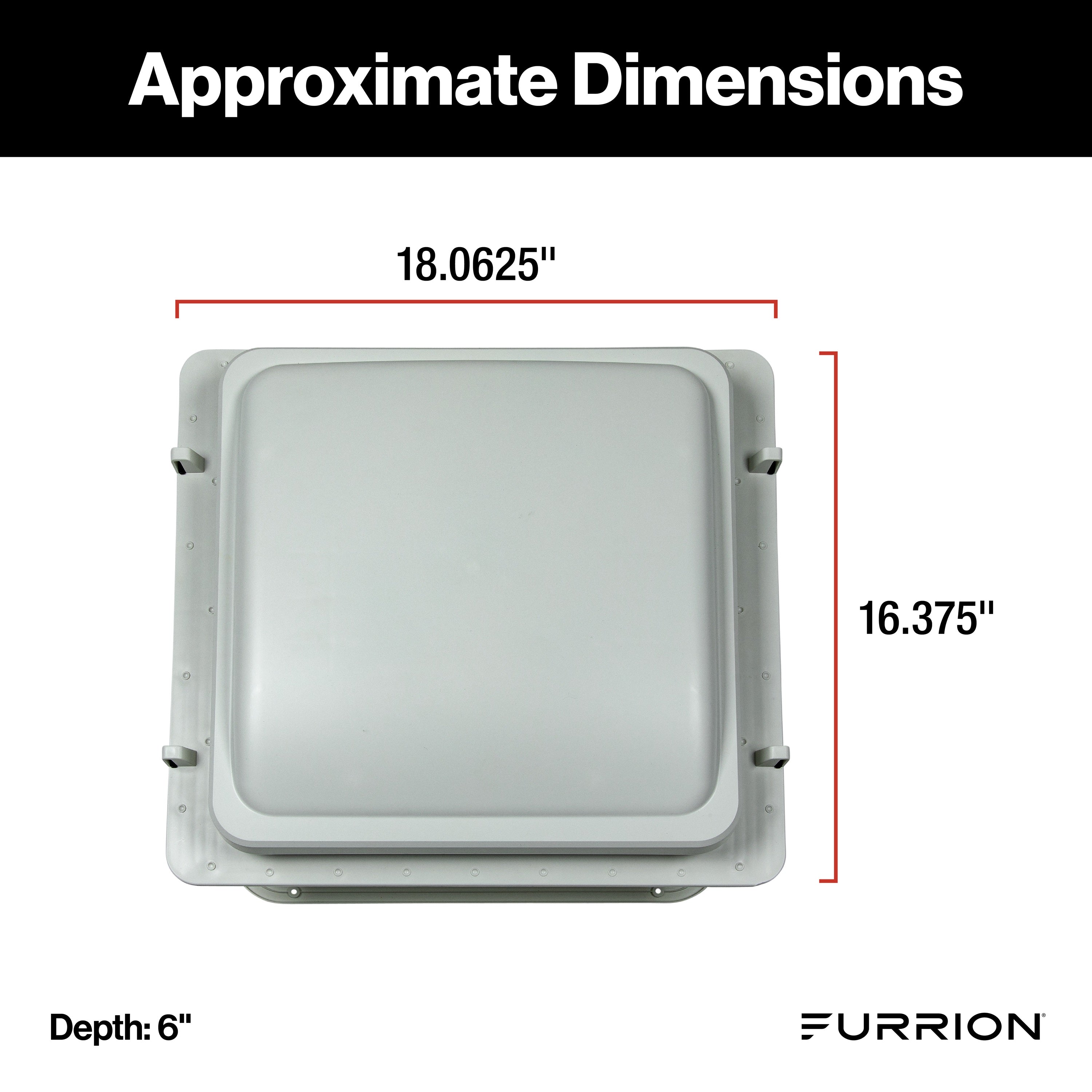 Furrion RV Roof Vent Fan with Lid Install Kit - 14" White #FVF14D90R6A-PS-AM